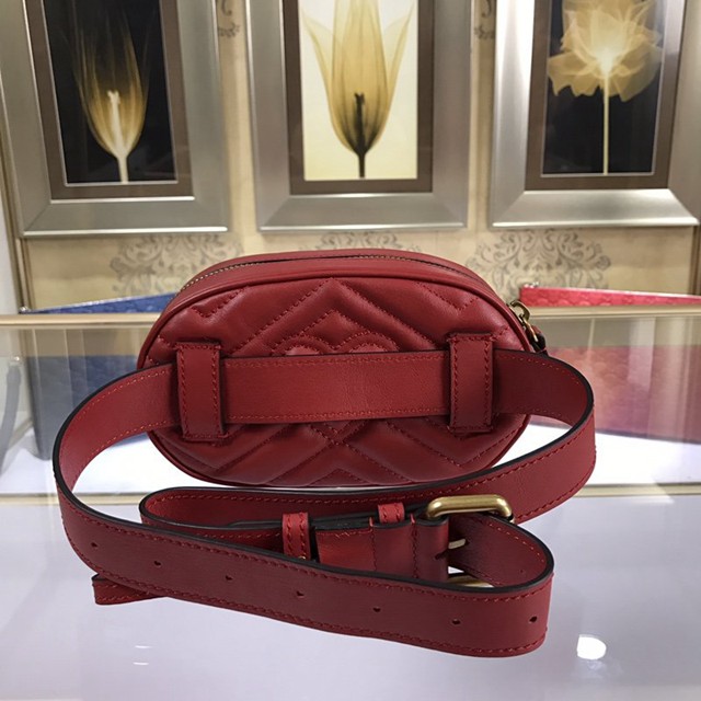 Gucci腰包 476434 GUCCI古馳GG Marmont系列 DSVRT 女士腰包  gqy2565